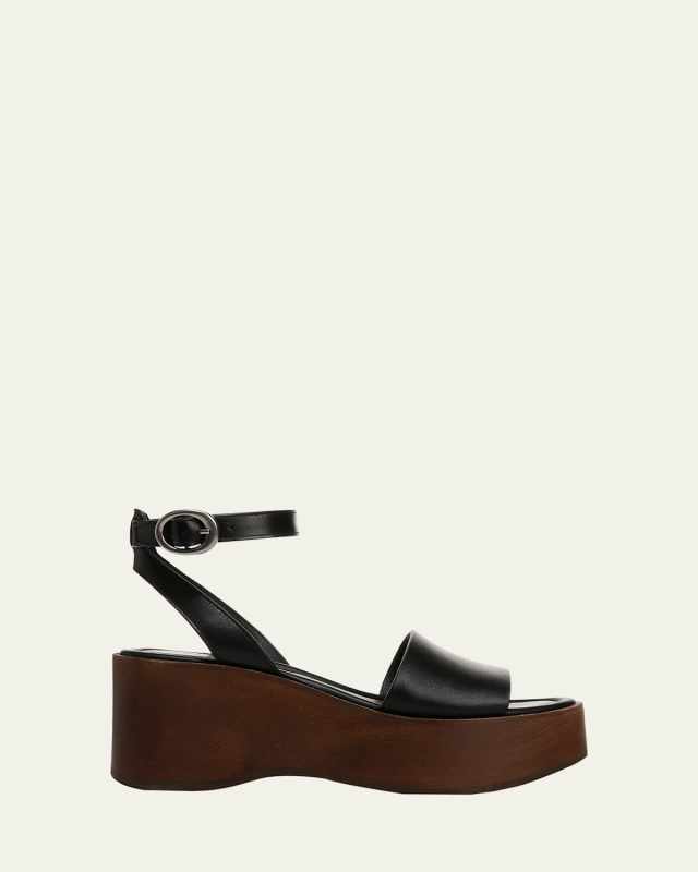 Phillipa Leather Clog Platform Sandals
